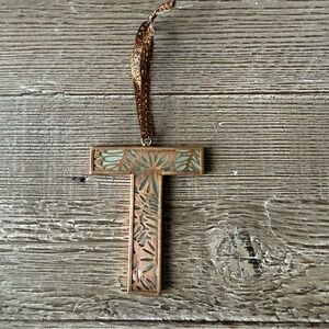 Anthropologie Bronze Holiday Ornament Letter T